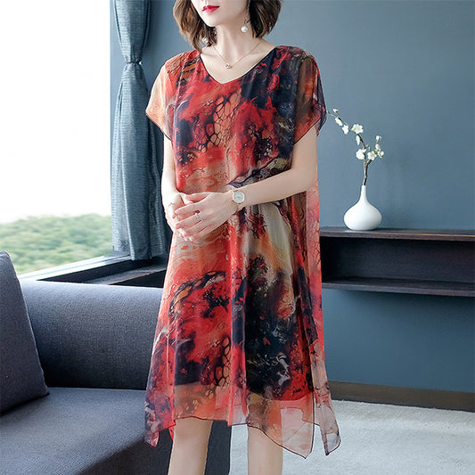 Graceful Bloom Midi Dress