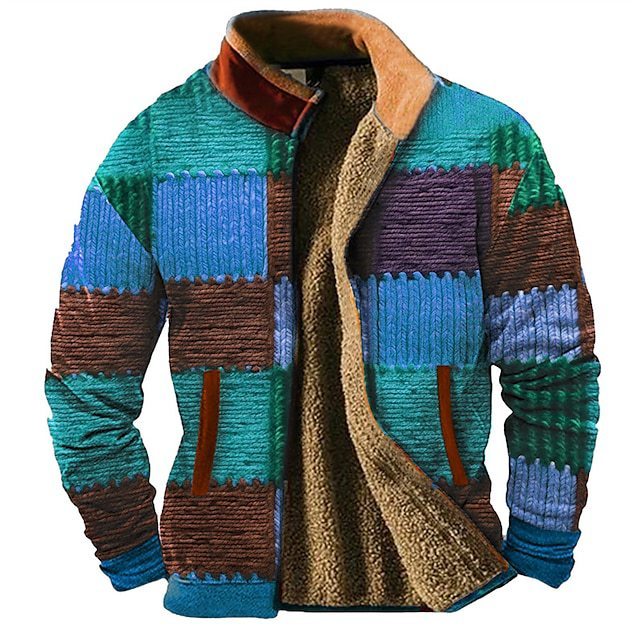 Urban Mosaic Casual Jacket