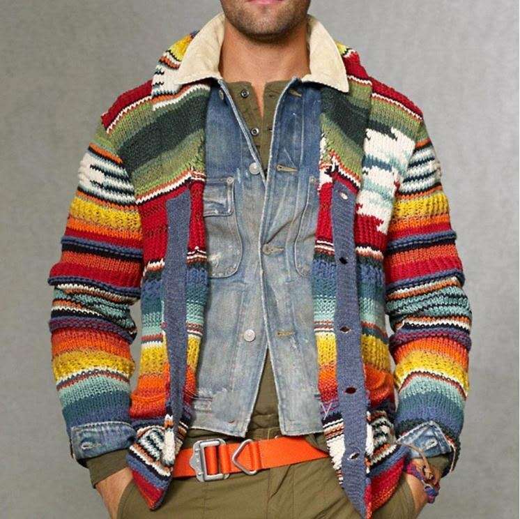 Urban Flow Striped Drape Jacket