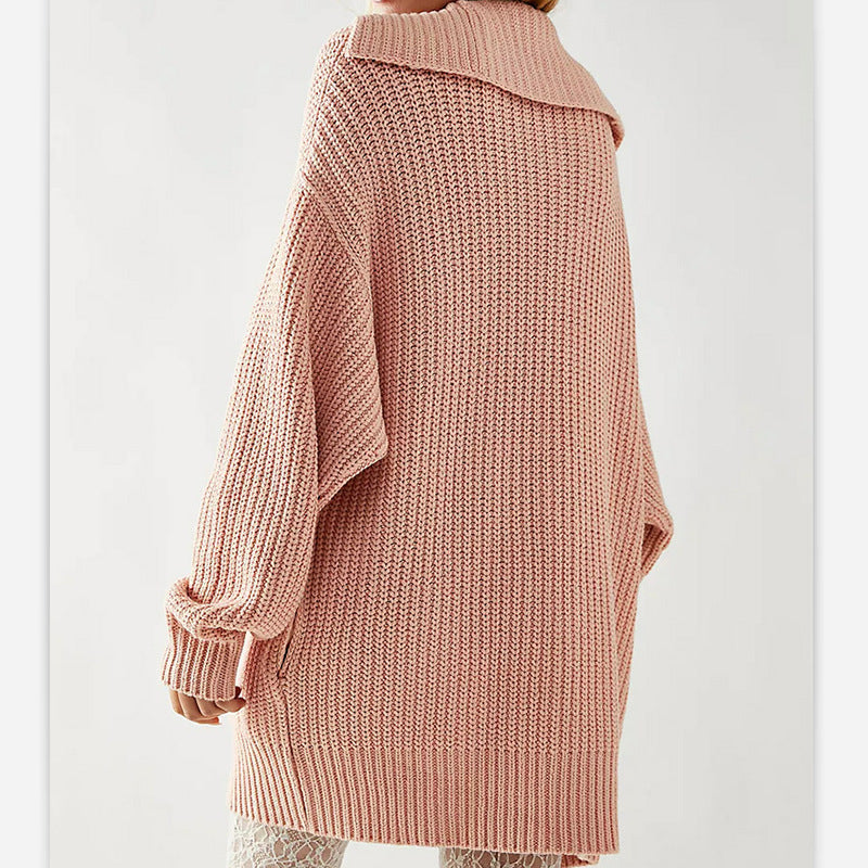 Luxe Lapel Pocket Cardigan Sweater