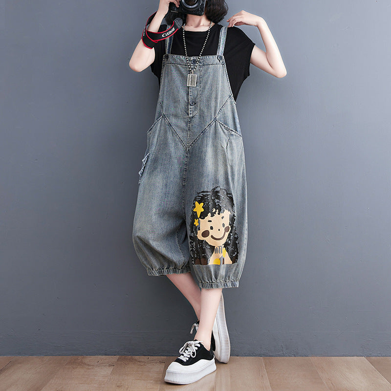 Easy Fit Denim Jumpsuit