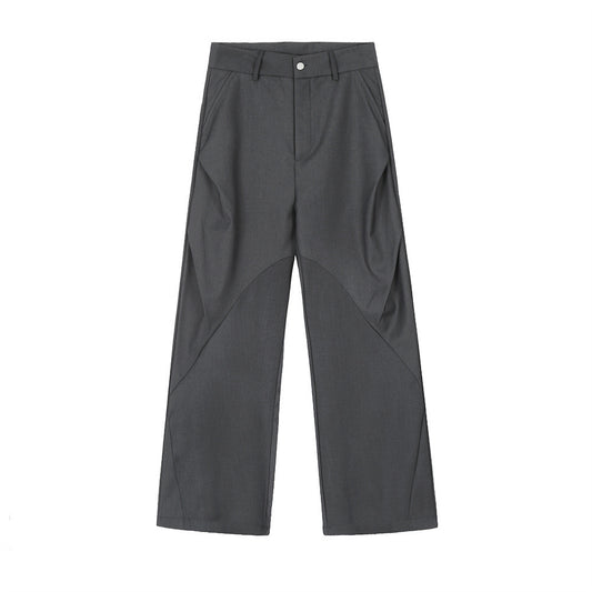 Bold Style Solid Color Suit Pants