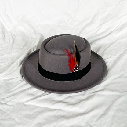 Classic White Feather Top Hat