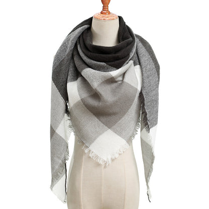 Autumn Plaid Cashmere Wrap