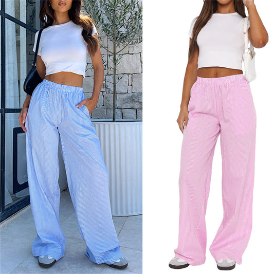 Chic Comfort: Women's Loose High Waist Trousers