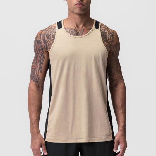 Cool Net Men’s Sports Vest – Net Panel Breathable Gym wear