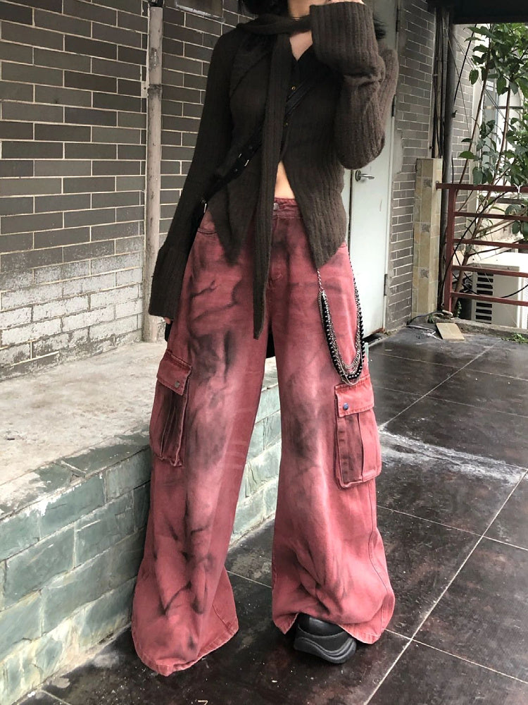 Color Splash Loose Fit Tie-Dye Pants
