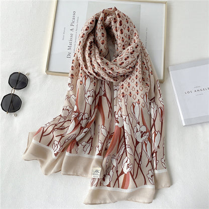 Scarf Female Autumn And Winter Travel Decoration Thin Cotton And Linen Long Shawl