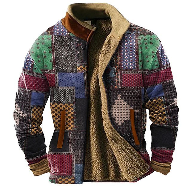 Urban Mosaic Casual Jacket