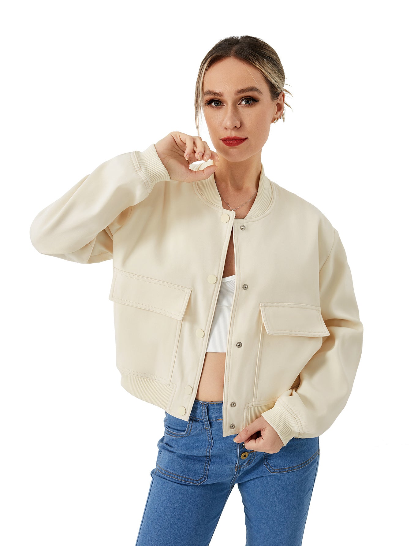 Urban Rebel Cropped Bomber Jacket