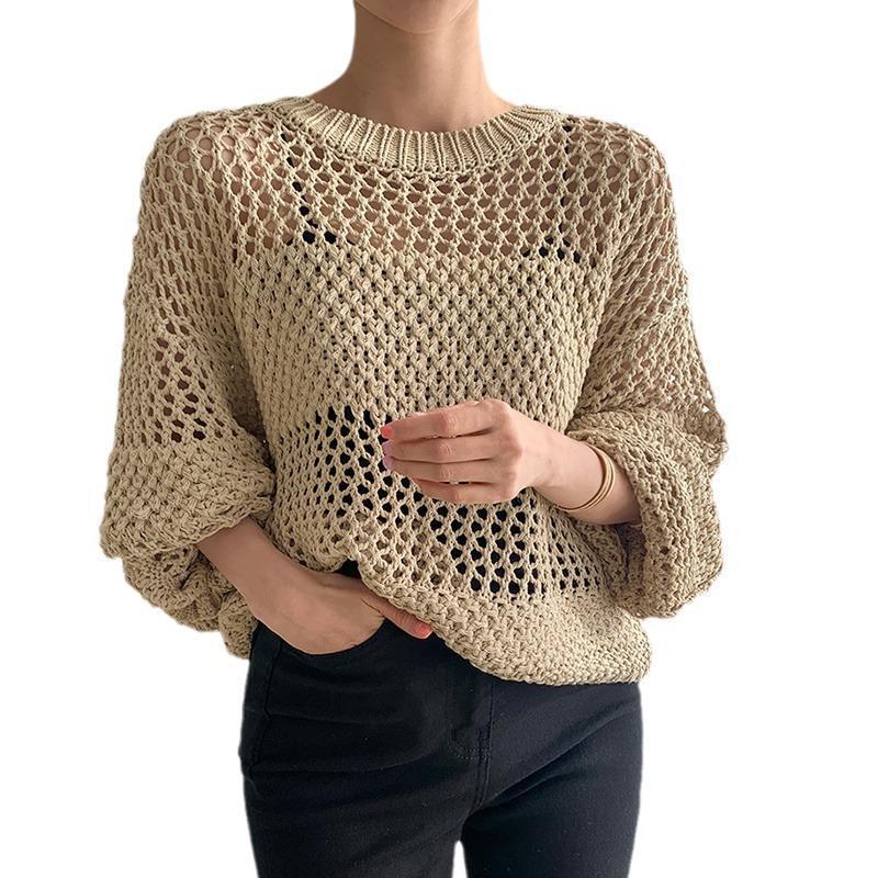 Retro Grace Hollow-Out Knitwear