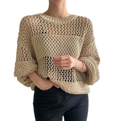 Retro Grace Hollow-Out Knitwear