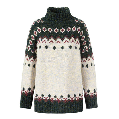 Knitted sweater with a pattern on a white background
