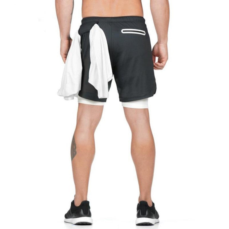 Hydro Run Double-Layer Jogger Shorts – Quick-Dry Activewear for Men