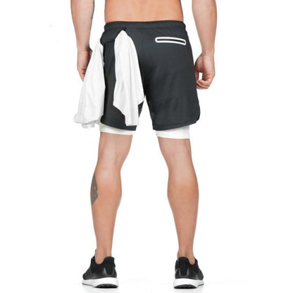 Hydro Run Double-Layer Jogger Shorts – Quick-Dry Activewear for Men