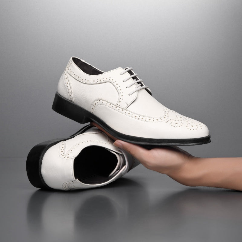 Urban Carved Leather Block Slip-Ons for Men