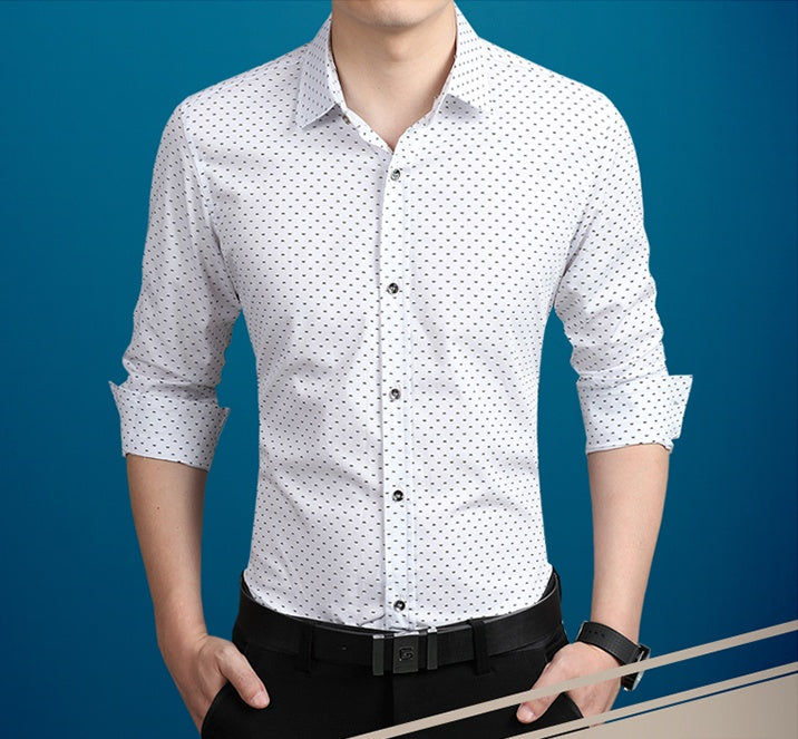 Slim Fit Polka Dot Men’s Shirt