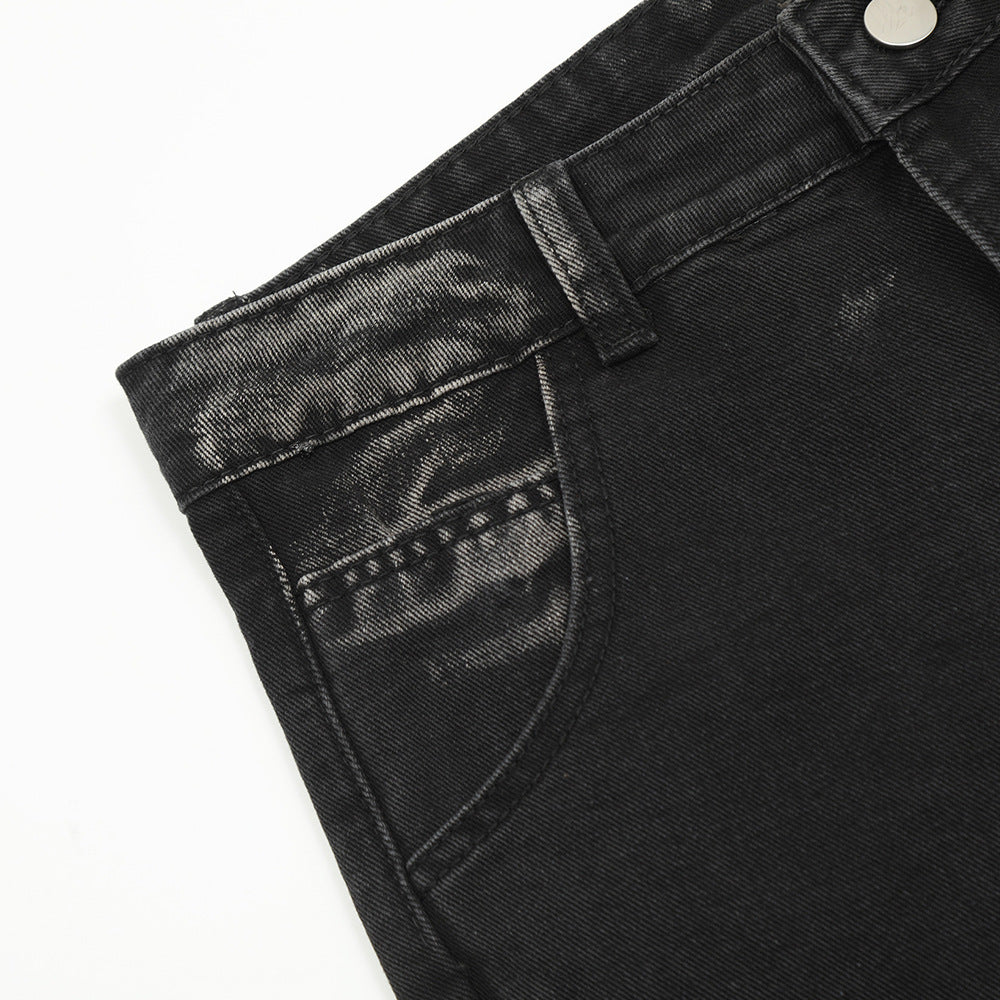Men's Fashion Loose Fit Bootcut Denim Pants