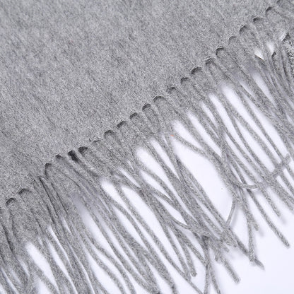 Autumn and winter clothing fashion thick shawl spinning pure wool scarf ladies solid color scarf