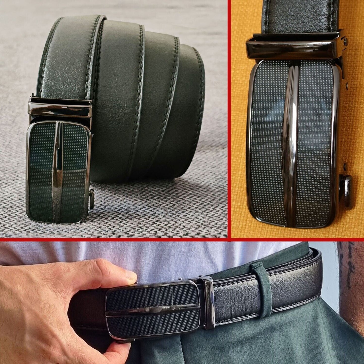 Classic Slide Buckle Ratchet Belt for Men