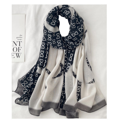 Scarf Female Autumn And Winter Travel Decoration Thin Cotton And Linen Long Shawl