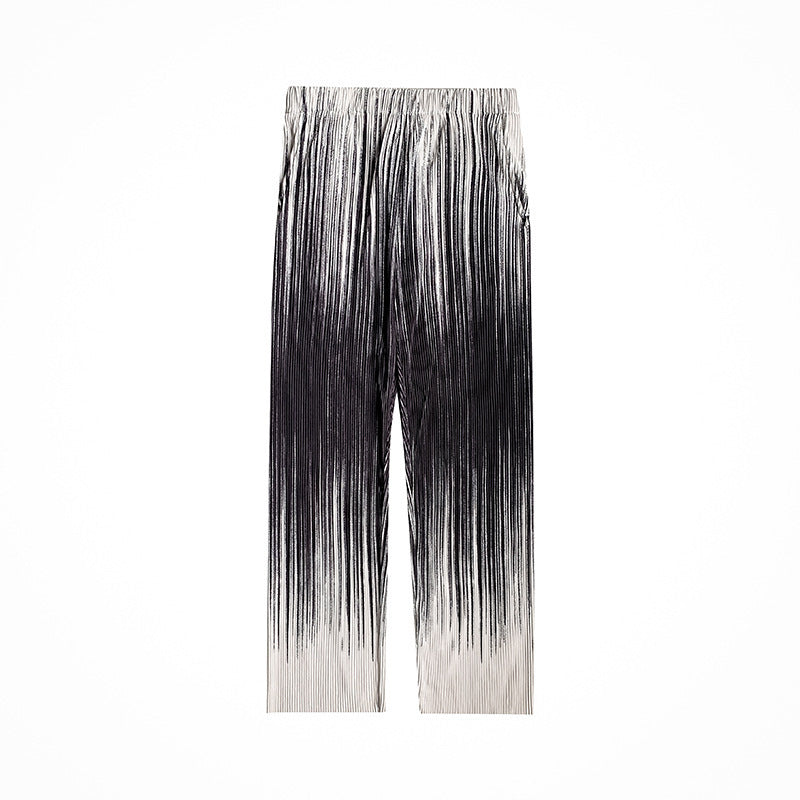 Men’s Loose Fit Gradient Striped Wide-Leg Pants
