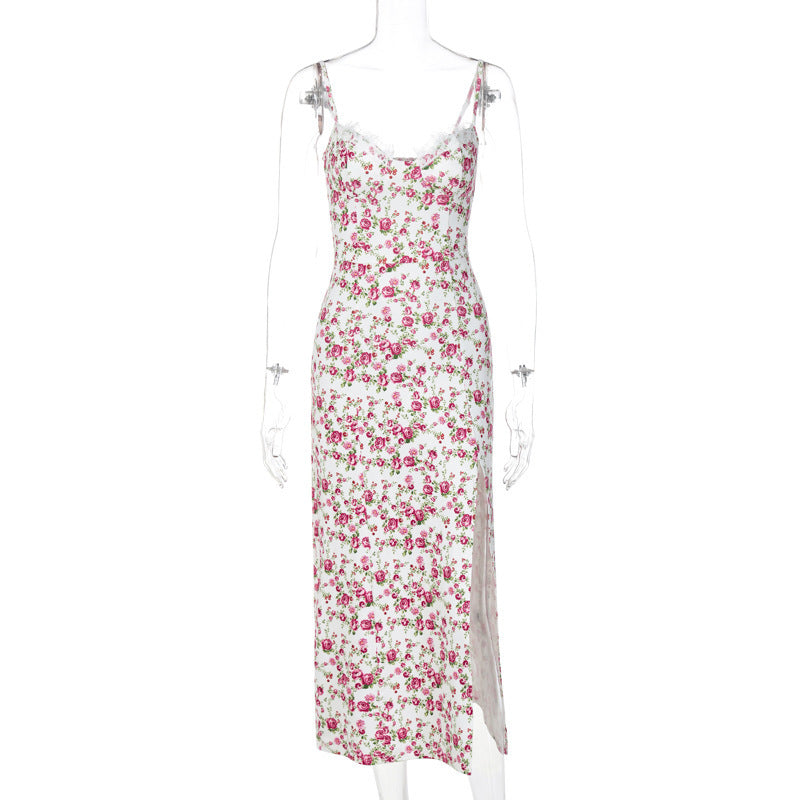 Blooming Lace Floral Suspender Dress