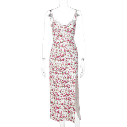 Blooming Lace Floral Suspender Dress