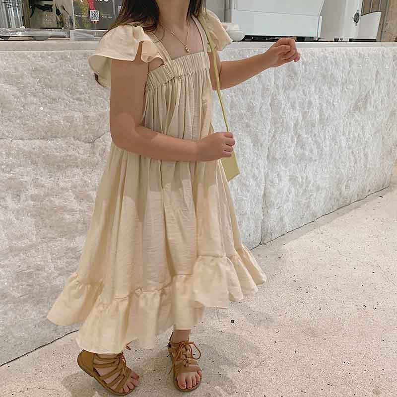 Flutter Bliss: Sweet Flying Sleeve Dress