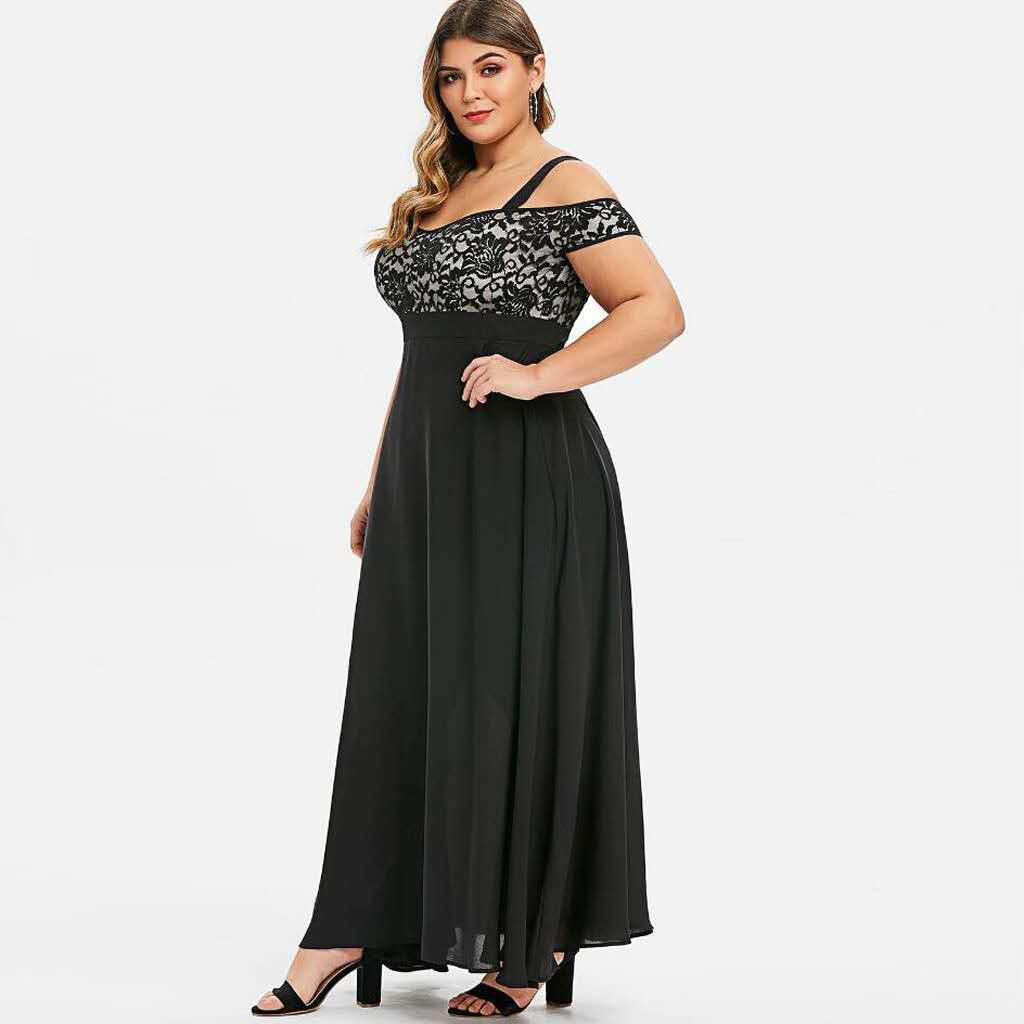 Lace Blossom Off-Shoulder Dress