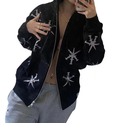 Emerald Shadows Zip Hoodie