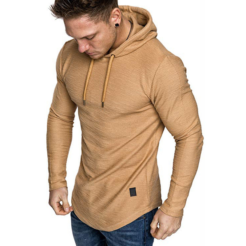 Men’s Athletic Hoodie T-Shirt – Slim Long Sleeve Workout Top