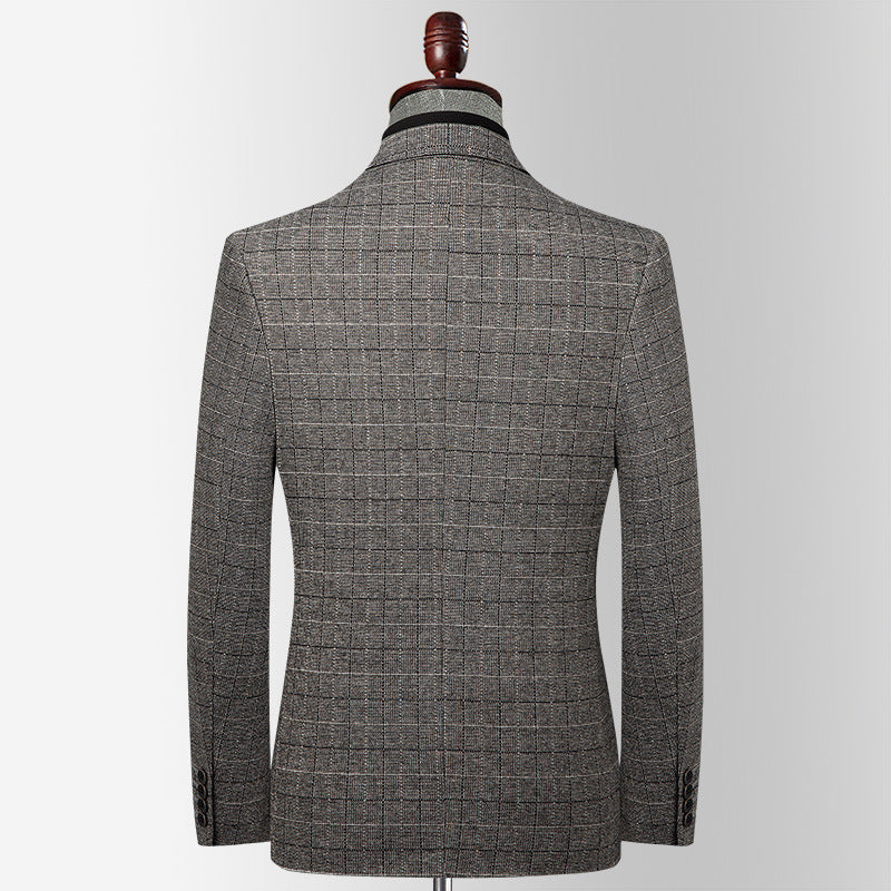 Dynamic Plaid Slim Fit Jacket