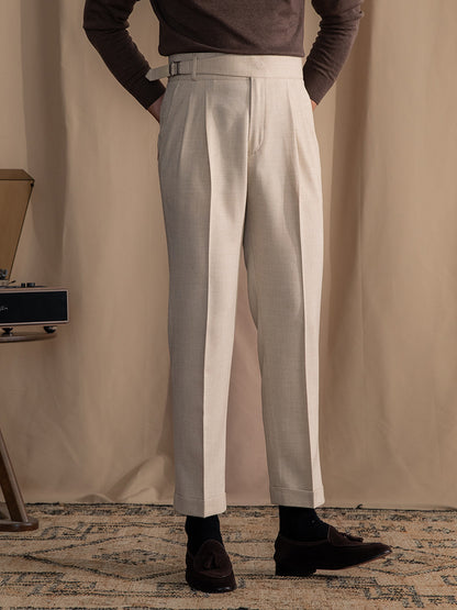 Retro Refined High-Waisted Trousers