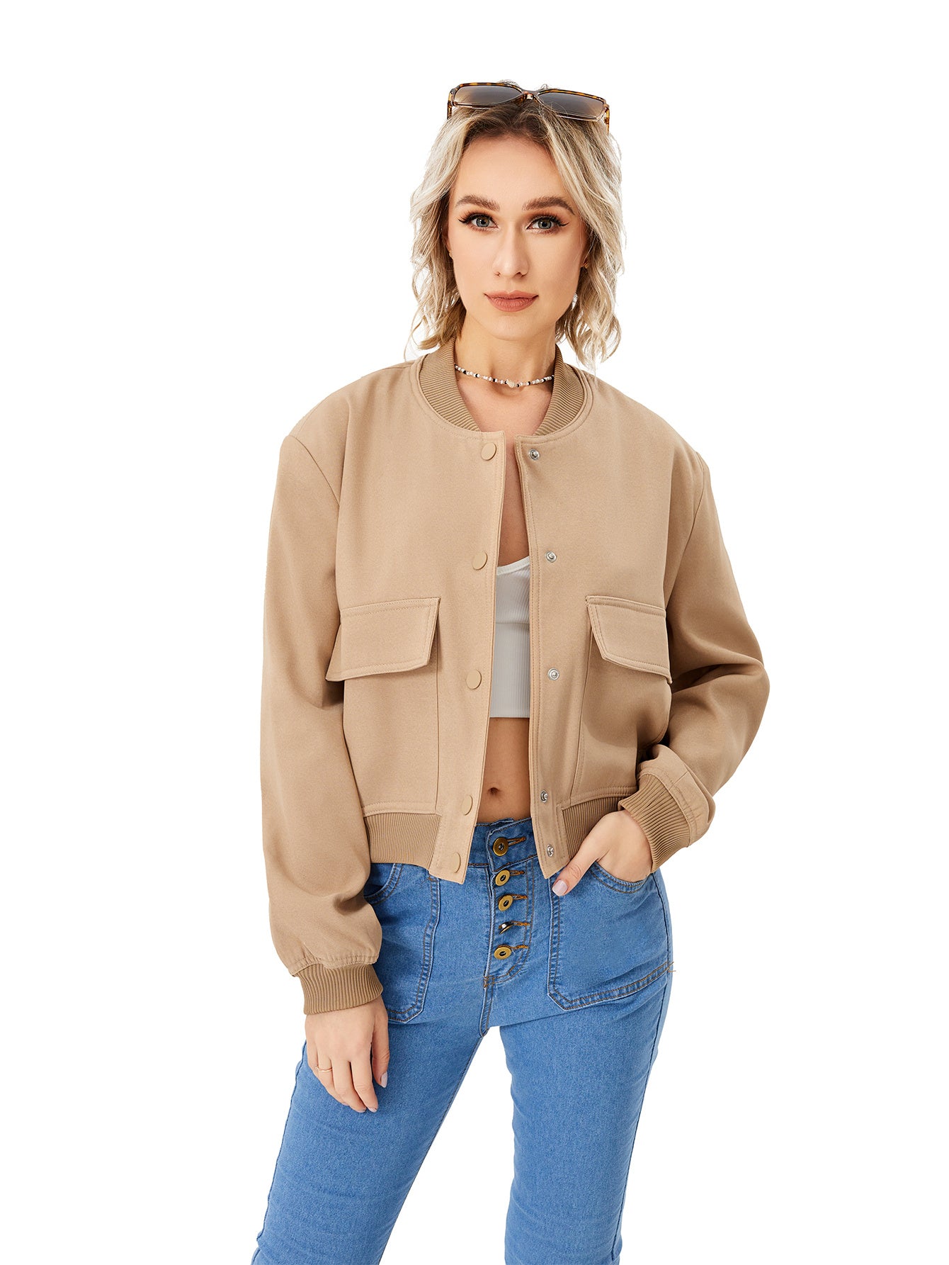 Urban Rebel Cropped Bomber Jacket