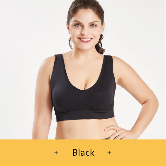 Flex Fit: Wire-Free Yoga Sports Bra with Shock Absorption
