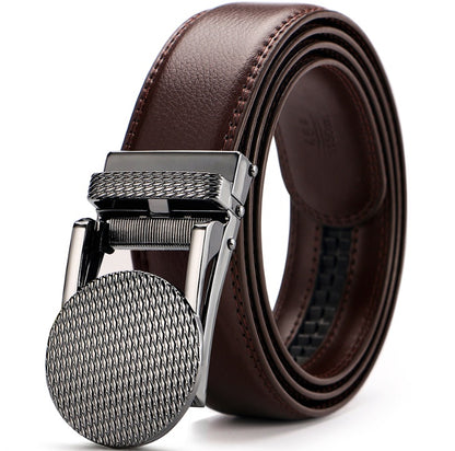 No-Hole Adjustable Leather Belt