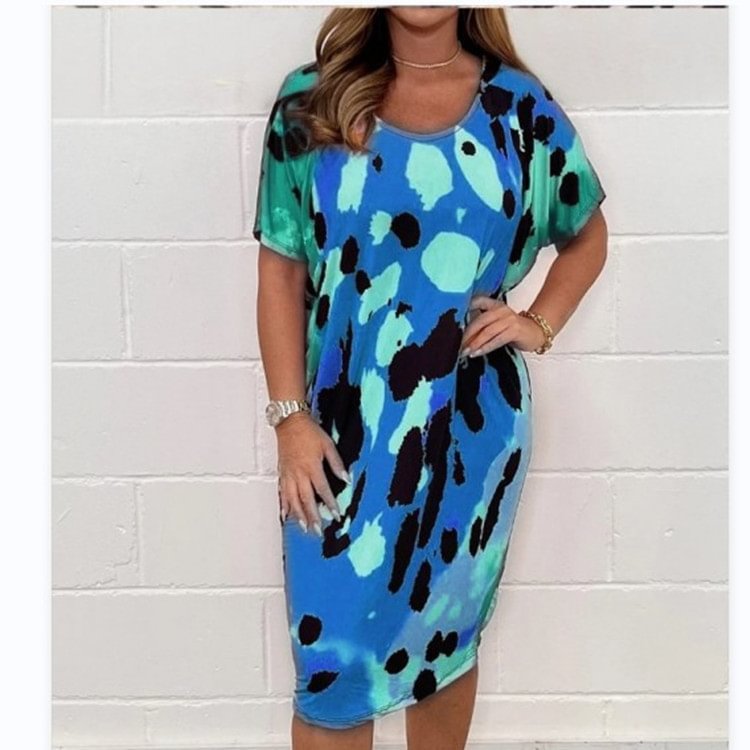 Print Bliss Plus Size Dress