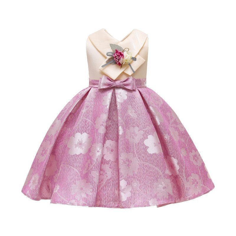 Floral Grace: Elegant V-Neck Dress