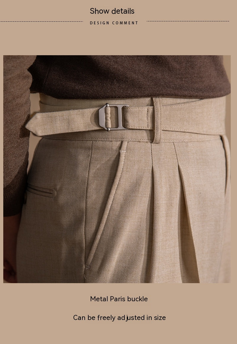 Retro Refined High-Waisted Trousers
