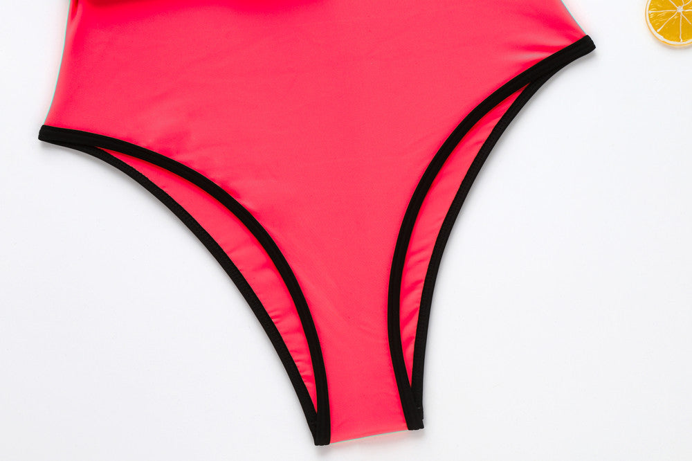Radiant Splash: Fluorescent Beachwear