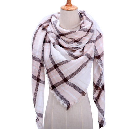 Autumn Plaid Cashmere Wrap