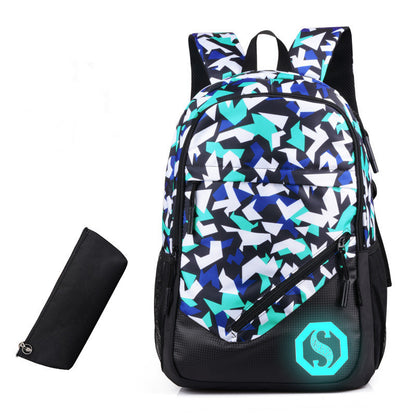 Mens Graffiti Three Piece Plaid Backpack
