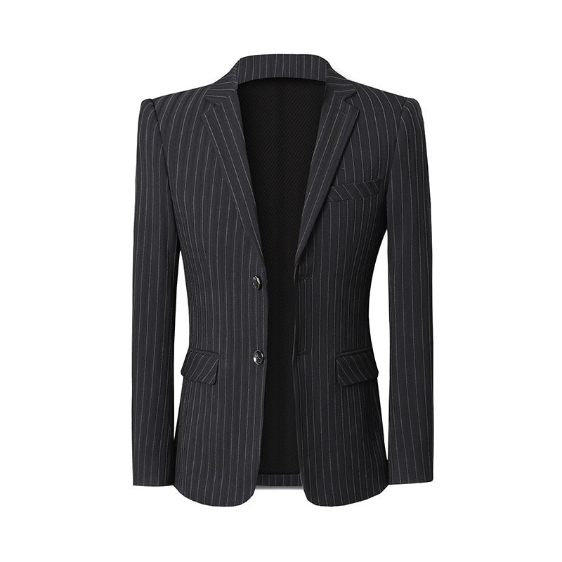 Modern Stripes Plus-Size Suit Jacket