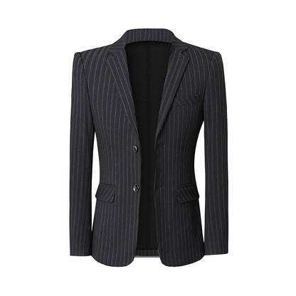 Modern Stripes Plus-Size Suit Jacket