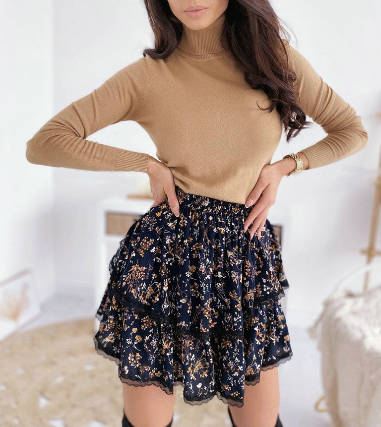 Urban Chic High Neck Long Sleeve Top