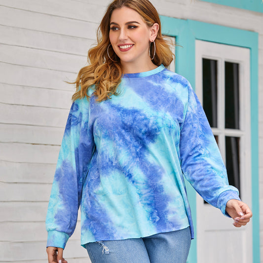 Dream Swirl Tie-Dye Pullover – Plus Size Edition