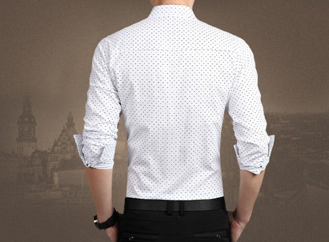 Slim Fit Polka Dot Men’s Shirt