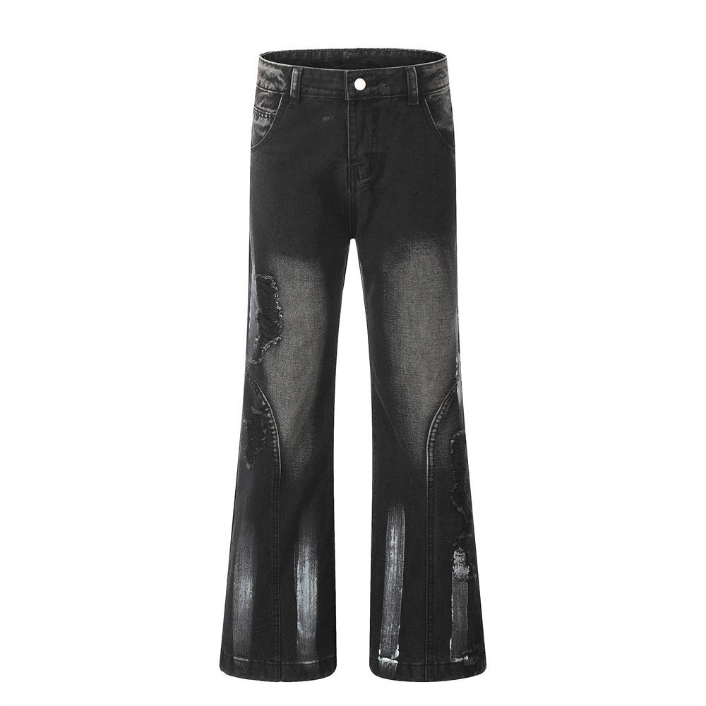 Men's Fashion Loose Fit Bootcut Denim Pants