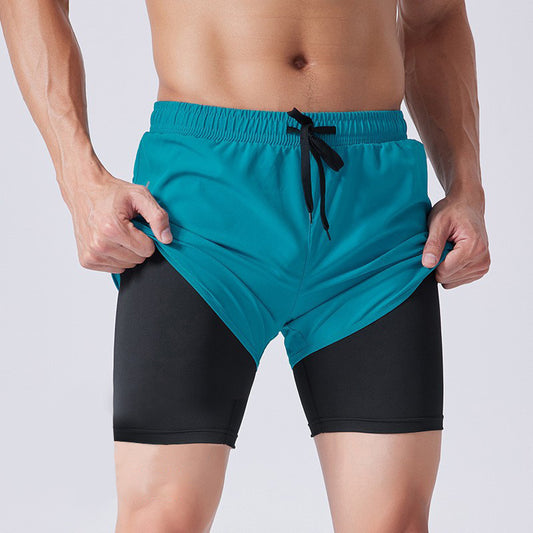 Men’s Double-Layer Training Shorts – Quick-Dry Activewear